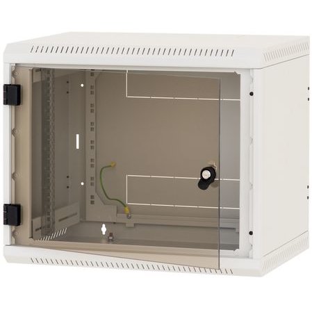 Rack de perete sectiune simpla 9U 600mm panouri laterale detasabile IP30 Gri