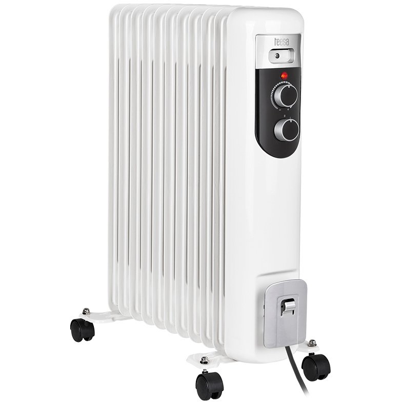 Radiator Electric Cu Ulei 11 Elementi 2500W Alb/Negru