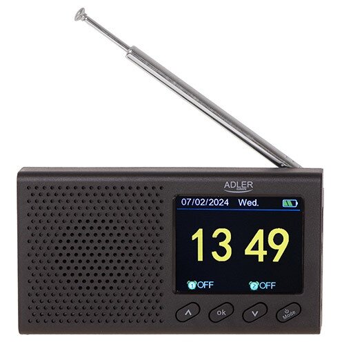 Radio AD 1198  1.2Ah Bluetooth Alarma   FM Negru