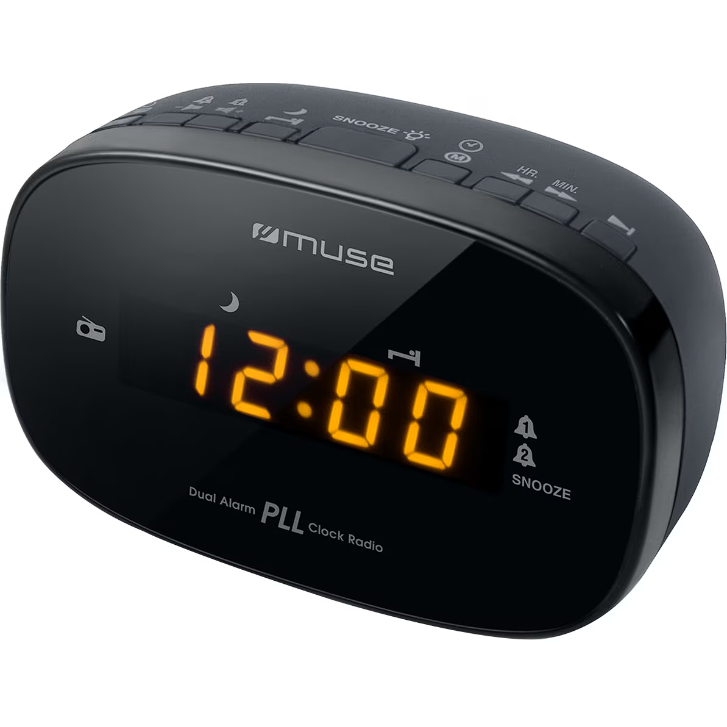 Radio M-150CR FM Ceas  Portabil Amber Display   Dual Alarm Auto Scan Negru