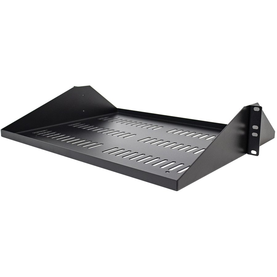 Raft Rack 19 inch 2U Max 91kg 14inch Adancime Negru