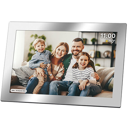 Rama Foto Digitala KM1101 Frameo Ecran IPS 10.1Inch Memorie 16 GB + MicroSD 32 GB Argintiu/Negru
