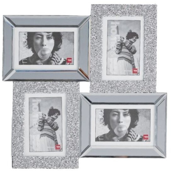 Rama Foto Multicadru Ettorito 4 Fotografii Argintiu