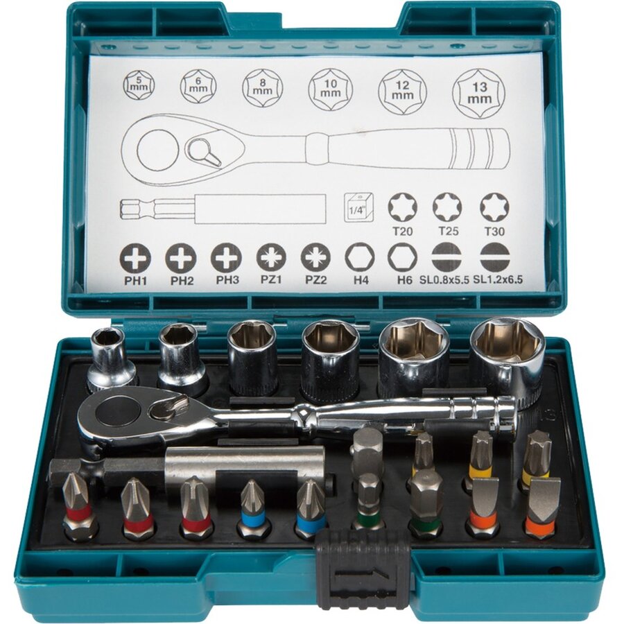 ratchet and bit set, 21 pieces
