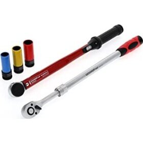 red wheel change assortment, 5 pieces, torque wrench (black/red) 3300187