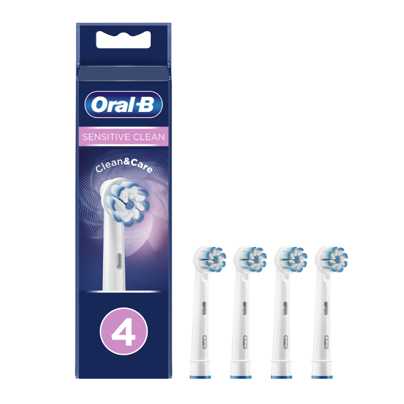 Rezerva Periuta Dinti EB60X-4 Sensitive Clean Pro  4 pcs Alb