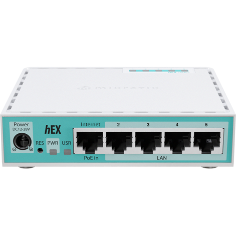 Router HEX E50UG 512MB DDR3 5x10/100/1000Mbps 1xUSB 2.0 4 LAN/WAN  10W  Alb