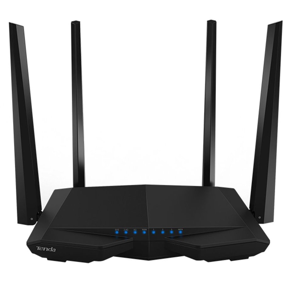 Router Wireless AC1200 AC6 Dual Band 3 x LAN 1 x WAN 4 Antene 5dBi  2.4GHz/ 5GHz Beamforming MU-MIMO Negru