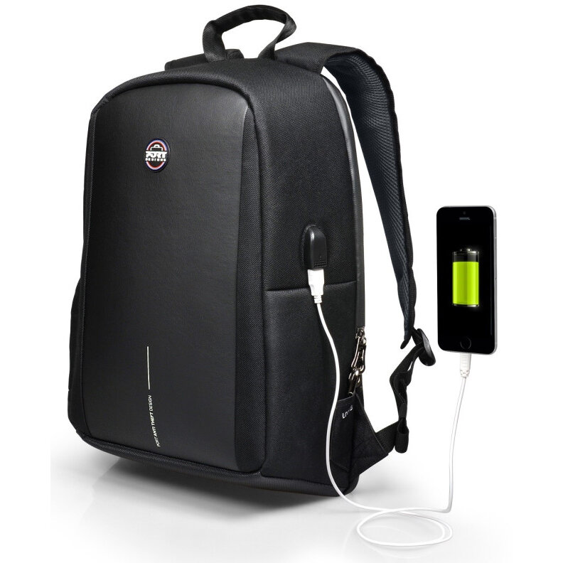 Rucsac Laptop Chicago EVO 13 - 15.6inch Anti-Furt Cu Port USB Extern Negru