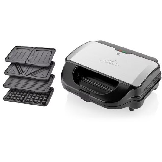 Sandwich Maker 315190010 Sorento 900W 4 Placi Argintiu/Negru
