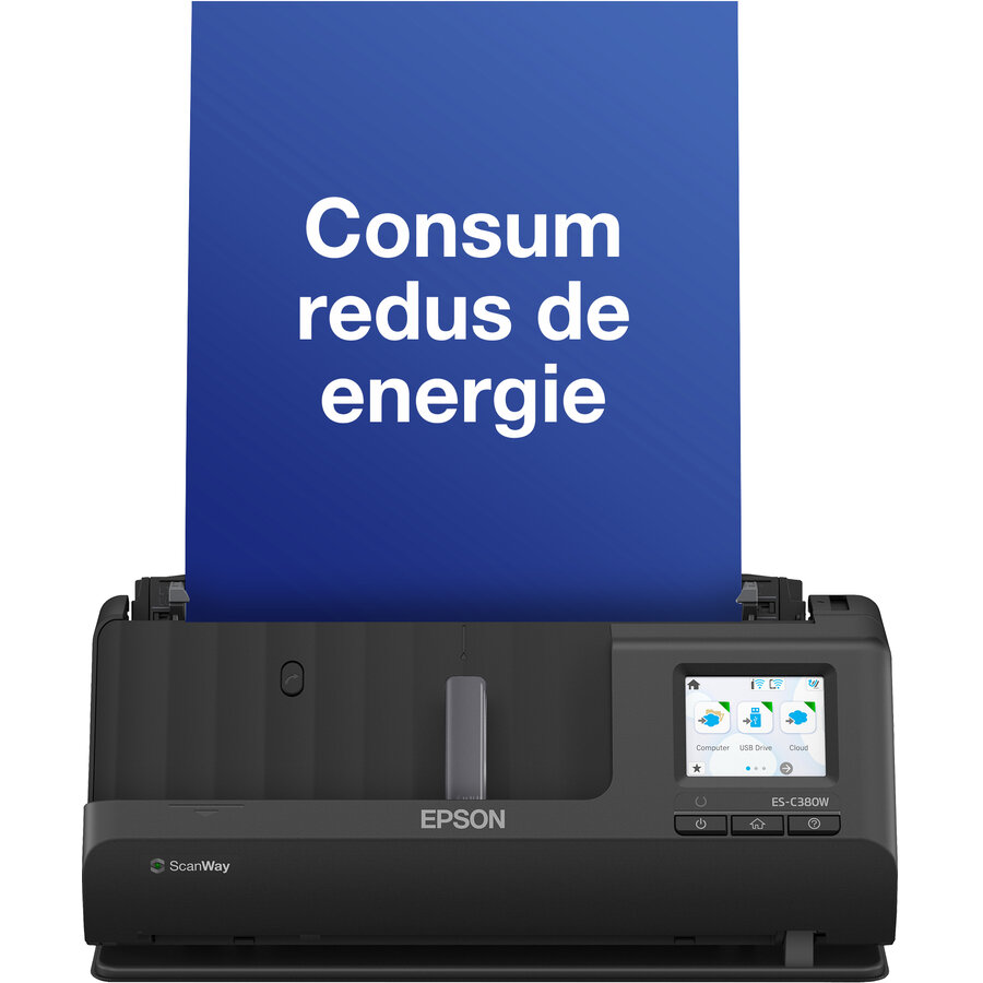 Scaner ES-C380W Color  600 DPI Compact    Negru
