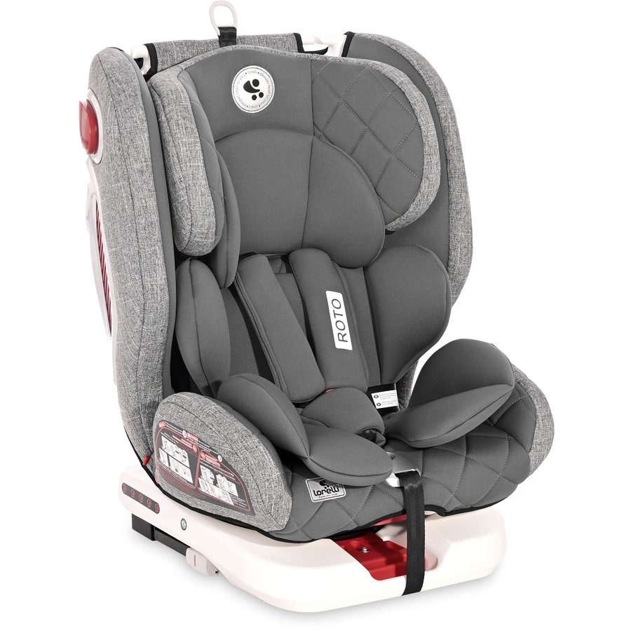 Scaun Auto Roto Isofix Rotativ Greutate Maxima Admisa 36Kg Reglare Spatar 5 Pozitii Gri
