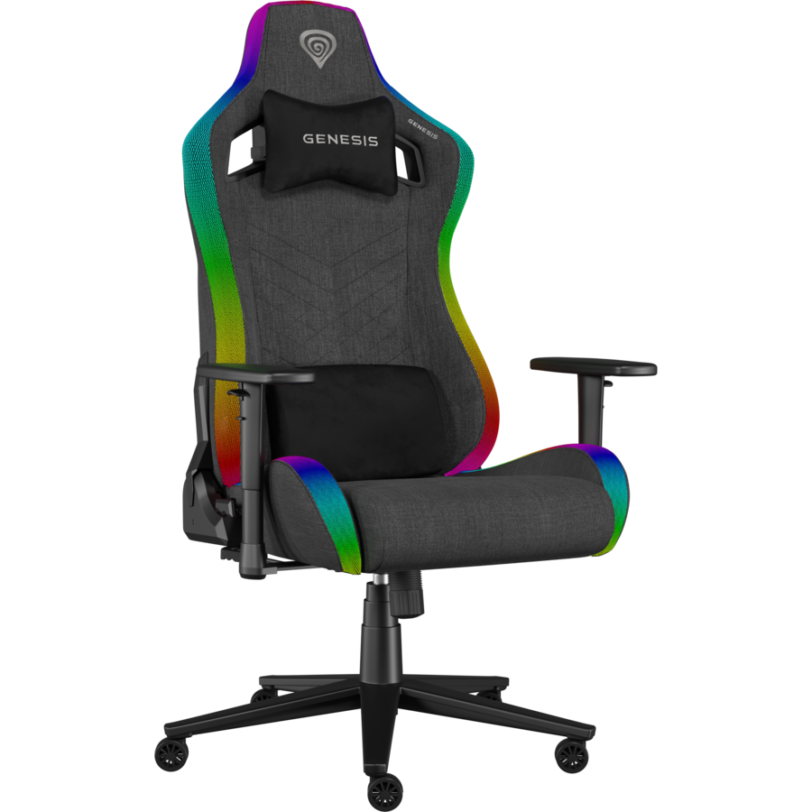 Scaun Gaming Trit 660 Reglabil Iluminare RGB Max 150KG Gri