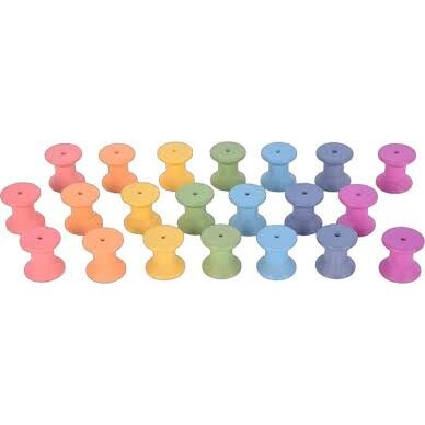 Set 21 Mosoare Colorate Din Lemn Pentru Activitati Educative