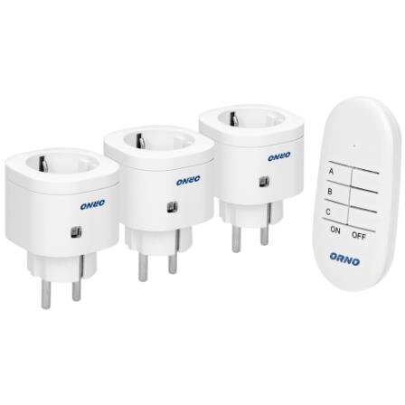 Set 3 Prize Wireless OR-GB-438(GS) Mini cu Telecomanda Schuko 3000W IP20 Alb