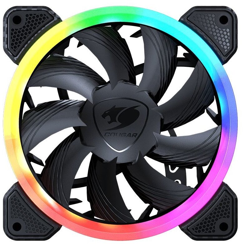 Set 3 Ventilatoare Vortex VK120 RGB Negru
