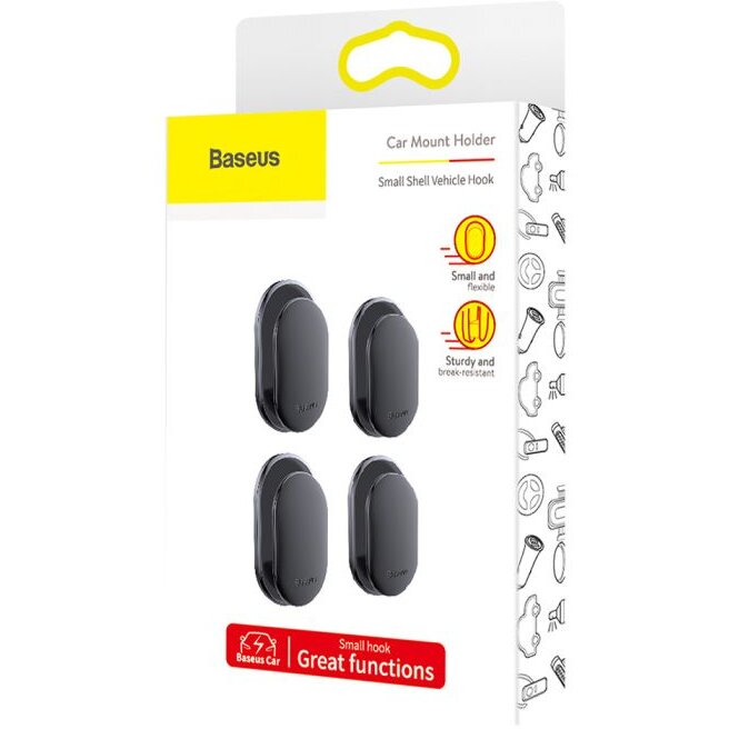Set 4 Cleme Auto Universale Hooks ACGGBK-01 Autoadezive Negru