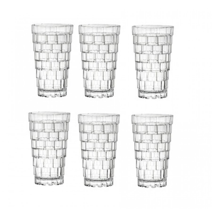 Set 6 Pahare Superpozabile Stack HB Ideale pentru Sucuri si Cocktail-uri 39cl