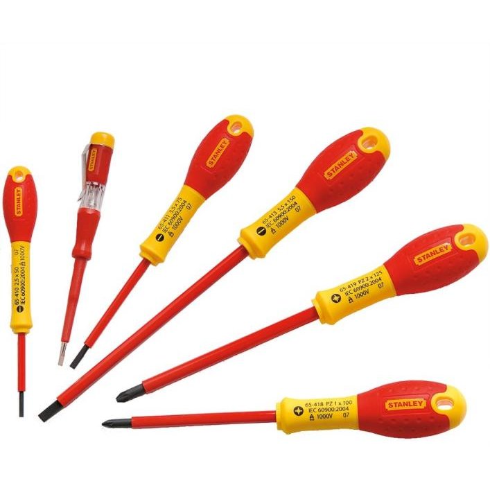 Set 6 Surubelnite FATMAX Izolate VDE Drepte PZ Tester De Tensiune Rosu