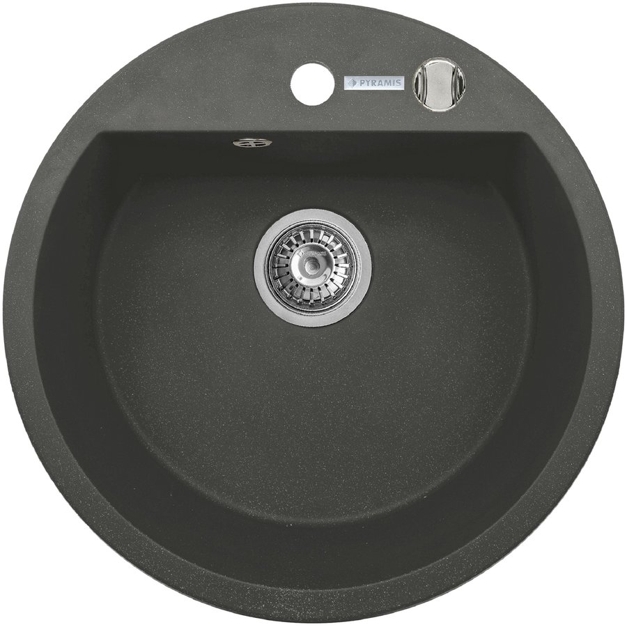 Set Chiuveta bucatarie granit MIDO 1B Ø51 + Baterie ASALIA Black