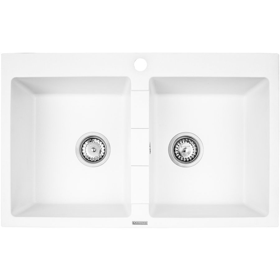 Set Chiuveta bucatarie granit SPARTA 2B + Baterie OSSIA White