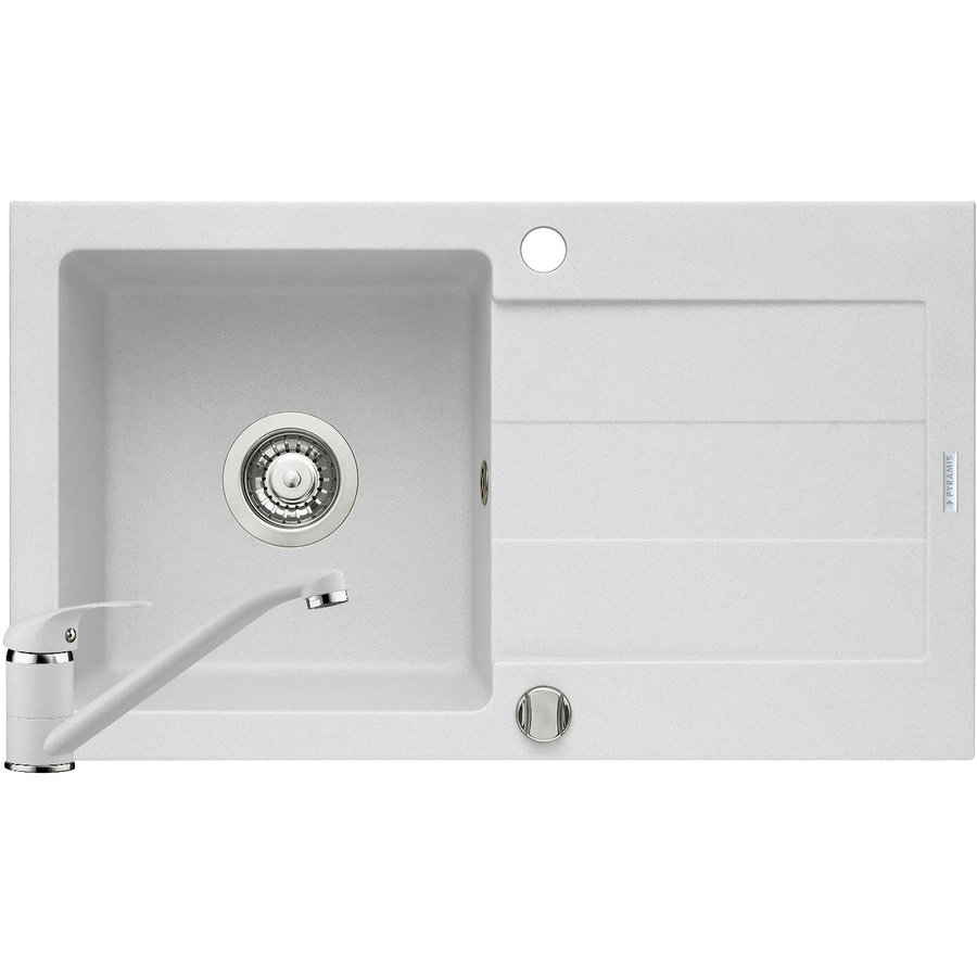 Set Chiuveta bucatarie SPARTA 1B 1D + Baterie ASALIA Snow