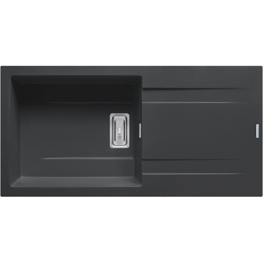 Set Chiuveta de Bucatarie KARTESIO PLUS 100x50 1B 1D Granit si Suport Multifunctional ROLL UP Negru