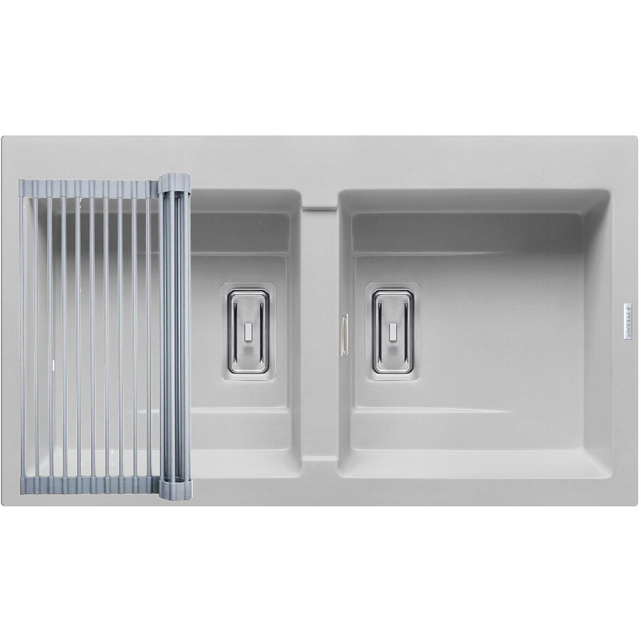 Set Chiuveta Granit + Suport multifunctional ROLL UP KARTESIO 86x50 2B Snow