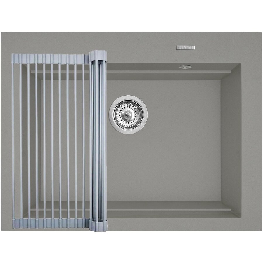Set Chiuveta Granit + Suport multifunctional ROLL UP SIROS 67x51.5 1B Industrial Grey