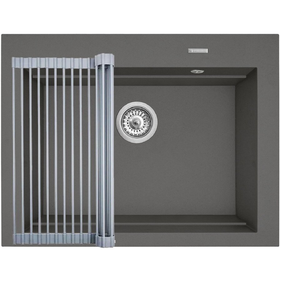 Set Chiuveta Granit + Suport multifunctional ROLL UP SIROS 67x51.5 1B Iron Grey