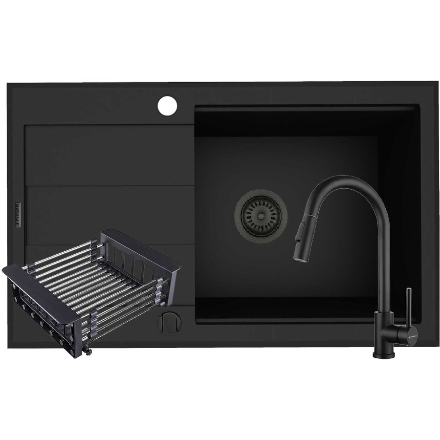 Set Chiuveta Pyragranite Sparta Plus Lux Baterie Idea Volcano si Cos Extensibil