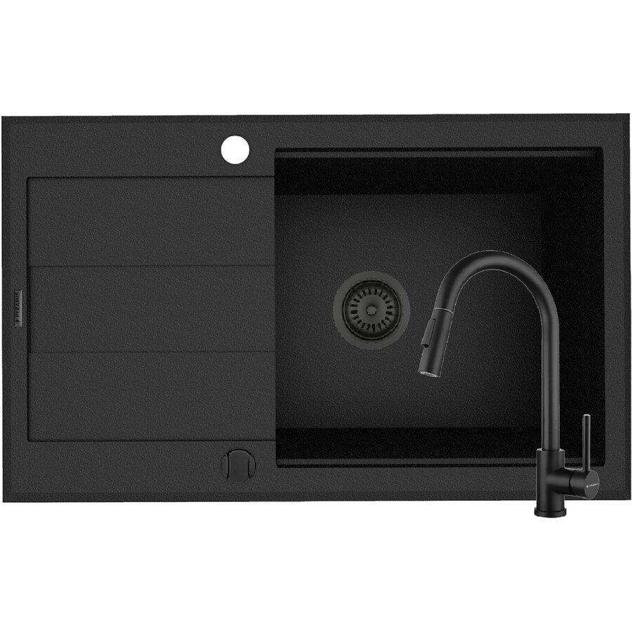 Set Chiuveta Pyragranite Sparta Plus Lux si Roll Up