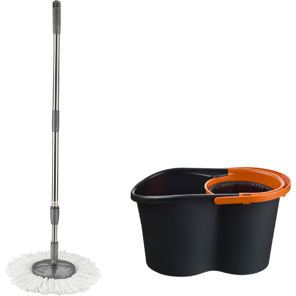 Set Curatenie Jumbo Magic Mop Rotativ 360 Negru