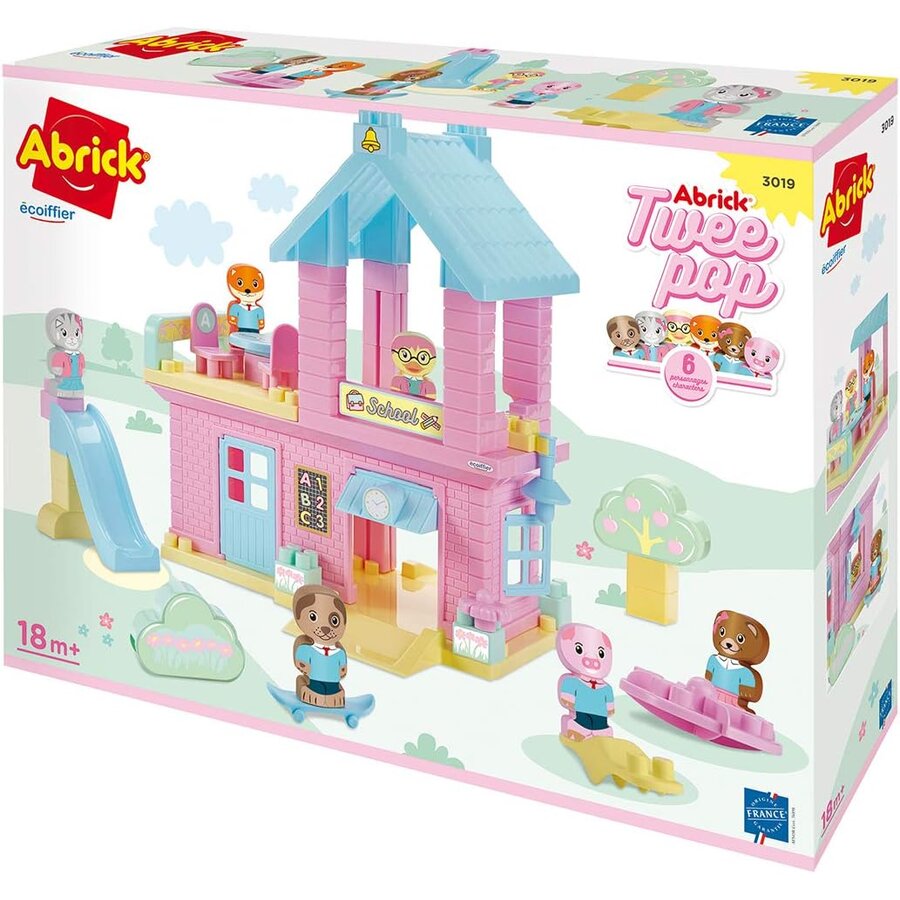 Set de Constructie Abrick Twee Pop Scoala 18 Luni+ Multicolor