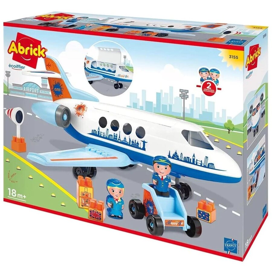 Set de Constructie Avion 30 Piese 18 Luni+ Multicolor