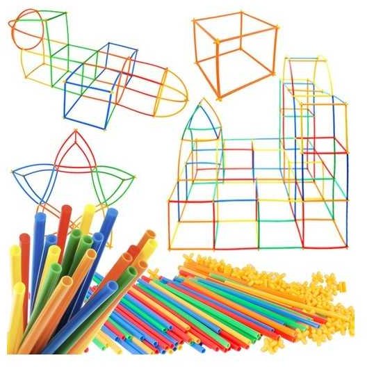 Set de Constructie cu Paie MY17971 238 Piese Multicolor