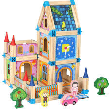 Set De Constructie Din Lemn Micul Arhitect 128 Piese Beilaluna Toys
