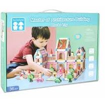Set De Constructie Din Lemn Micul Arhitect 268 Piese Beilaluna Toys