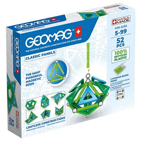 Set de Constructie Magnetic 471 Classic Panels Green Line 52 Piese 5 Ani+