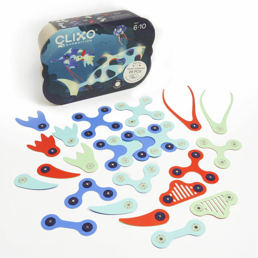 Set de Constructie Magnetic Animalute Marine  24 Piese 6 Ani+ Multicolor