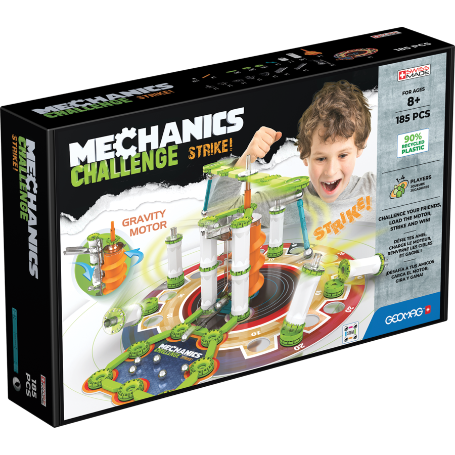 Set de Constructie Magnetic Mechanics Challenge Strike 185 Piese 8 Ani+ Multicolor