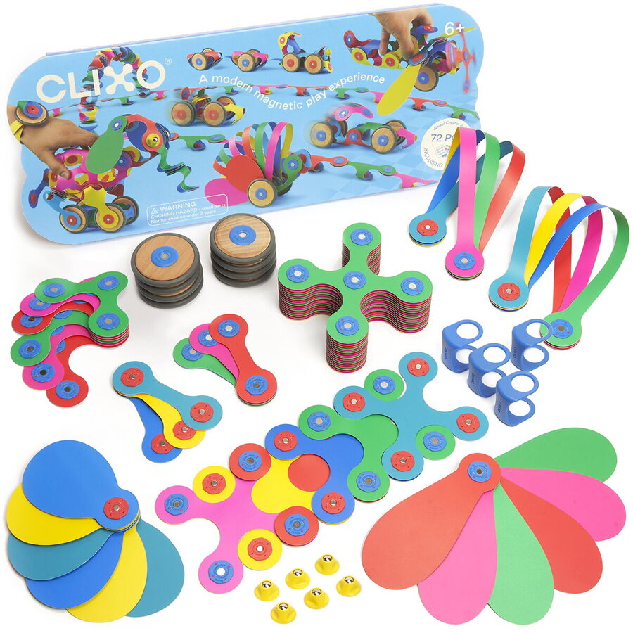 Set de Constructie Magnetic Wheel Creator 72 Piese 4 Ani+ Multicolor
