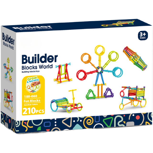 Set de Constructie Micutul Inginer 210 Piese 3 Ani+ Multicolor