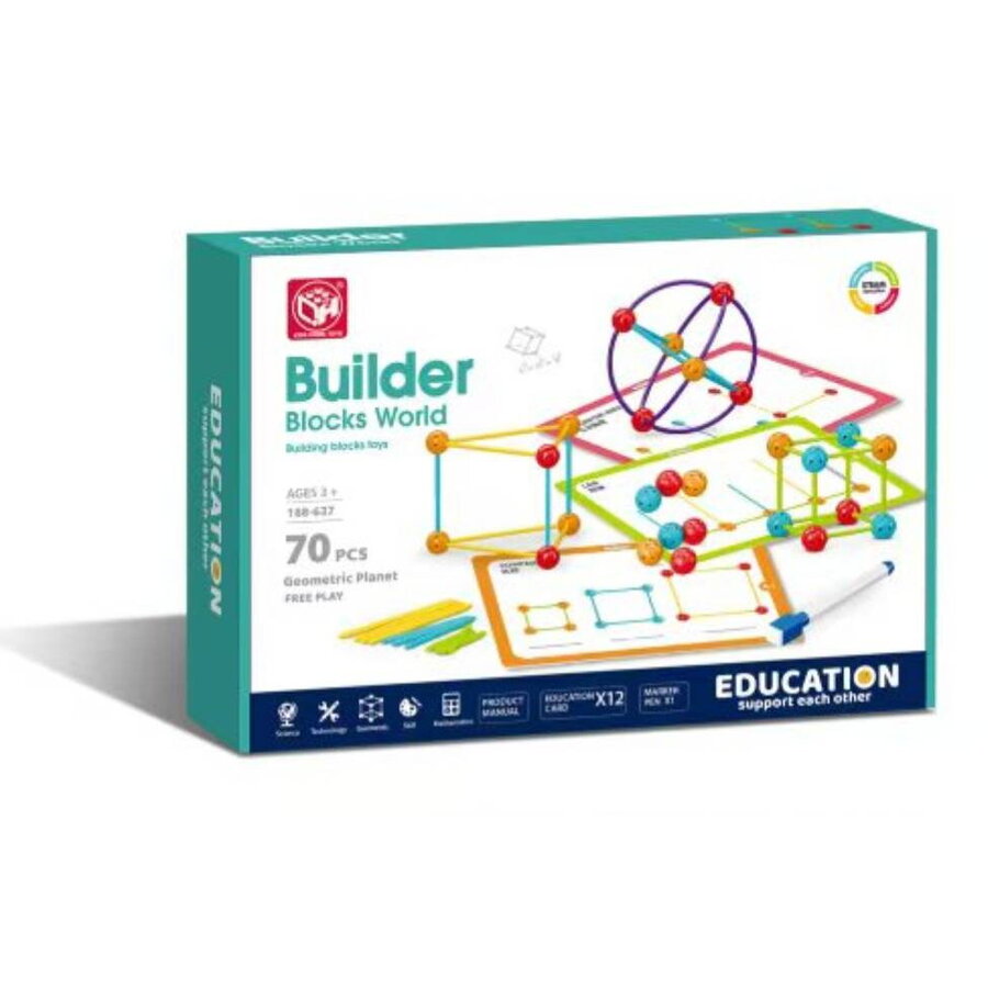 Set de Constructie Steam Forme 3D 70 Piese 3Ani+