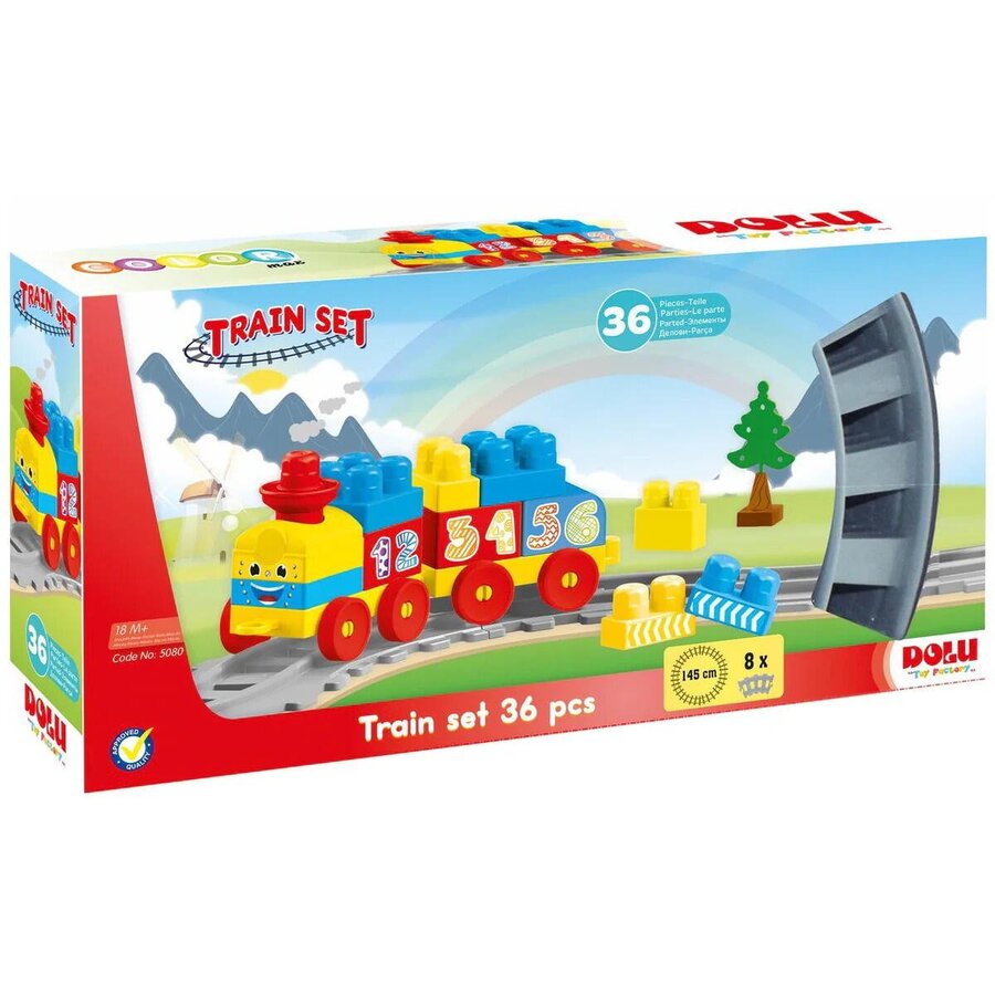 Set de Constructie Trenulet  36 Piese 18 Luni+ Multicolor