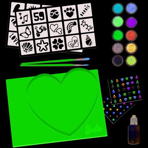 Set De Tatuaje Cu Sclipici Barbie 6ani+ Multicolor