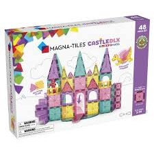 Set Magnetic De Construit Model Castel 48 Piese Pastel Castle Deluxe