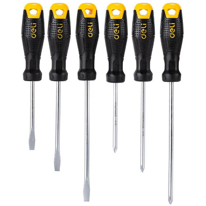 Set Surubelnite EDL620006 Varf Magnetic 6 Bucati Negru/Galben