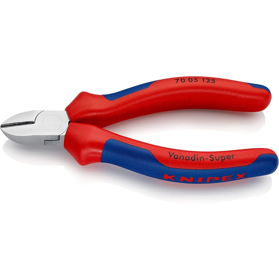 side cutters 70 05 125, cutting pliers (red/blue, length 125mm)