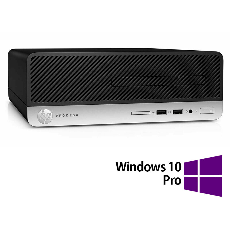 Sistem desktop Refurbished ProDesk 400 G4 Intel Core i5-7500 8GB 256GB SSD Windows 10 Pro Black